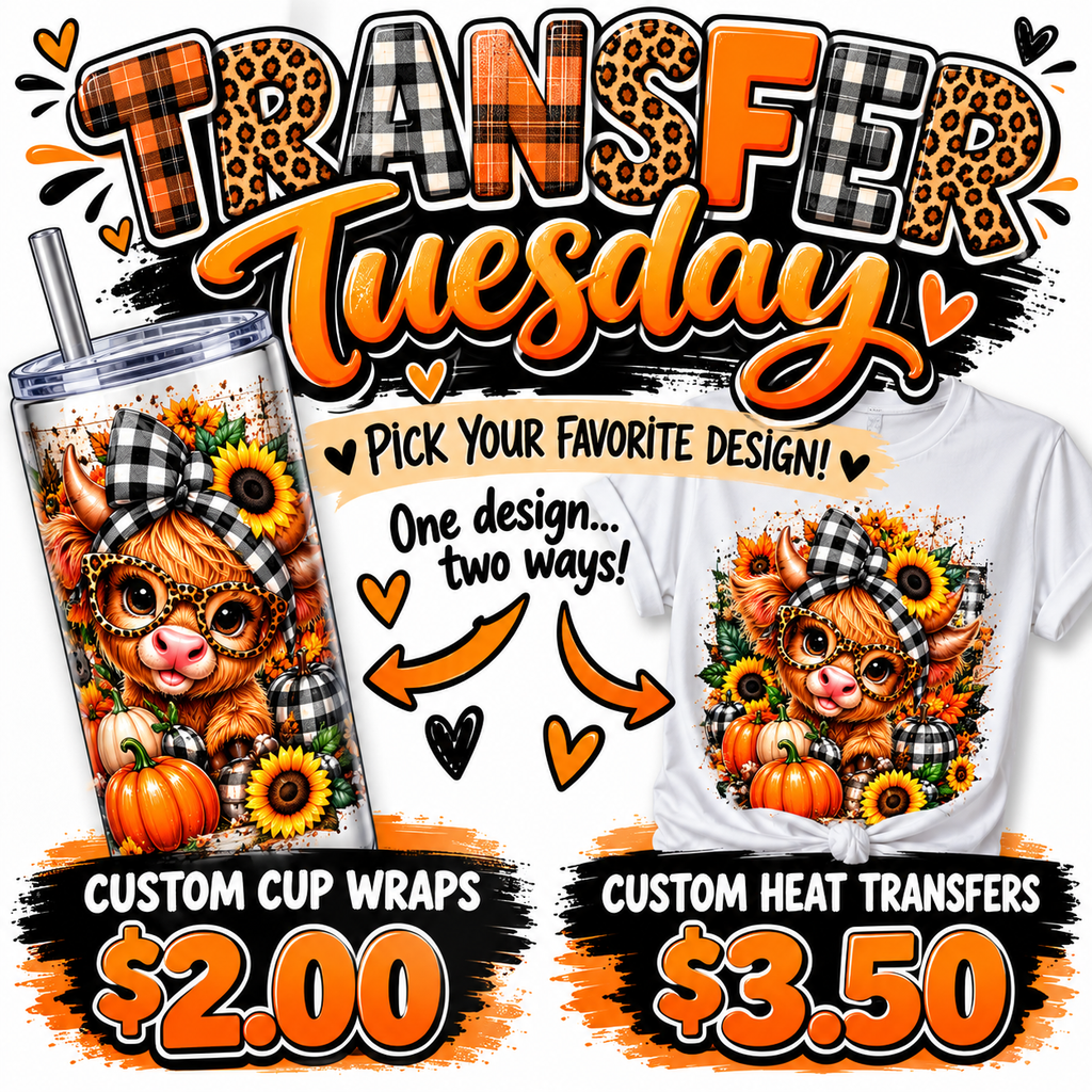 Cup Wraps for Transfer Tuesday fall and holiday theme