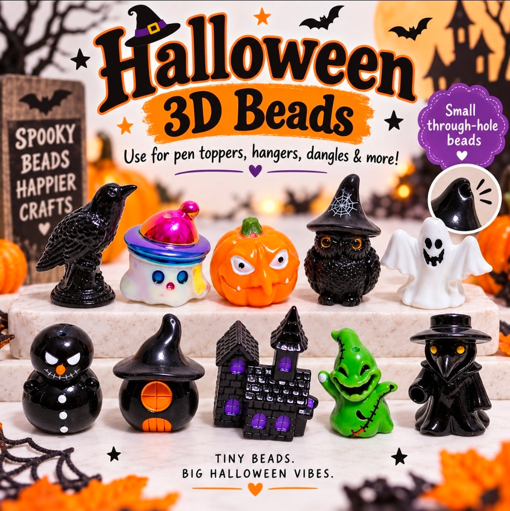 Halloween 3D Beads & Toppers