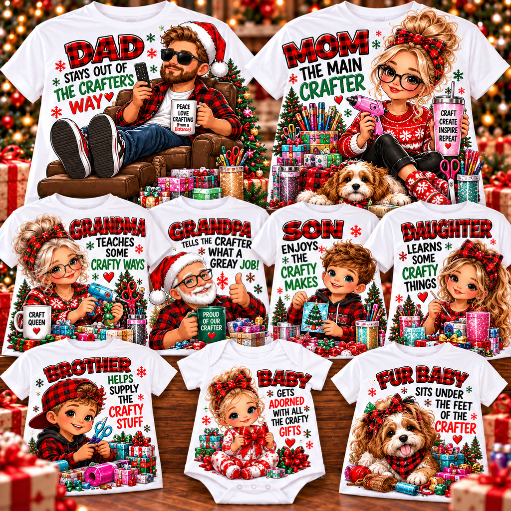 🎄 Christmas Family Fun Packs | Mix & Match Holiday T-Shirts or DTF Transfers | Custom Family Matching Shirts