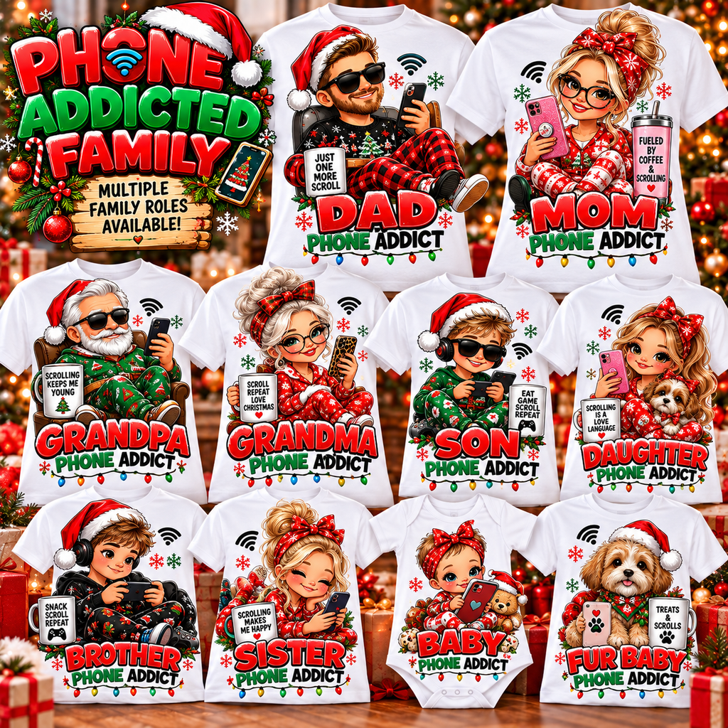 🎄 Christmas Family Fun Packs | Mix & Match Holiday T-Shirts or DTF Transfers | Custom Family Matching Shirts