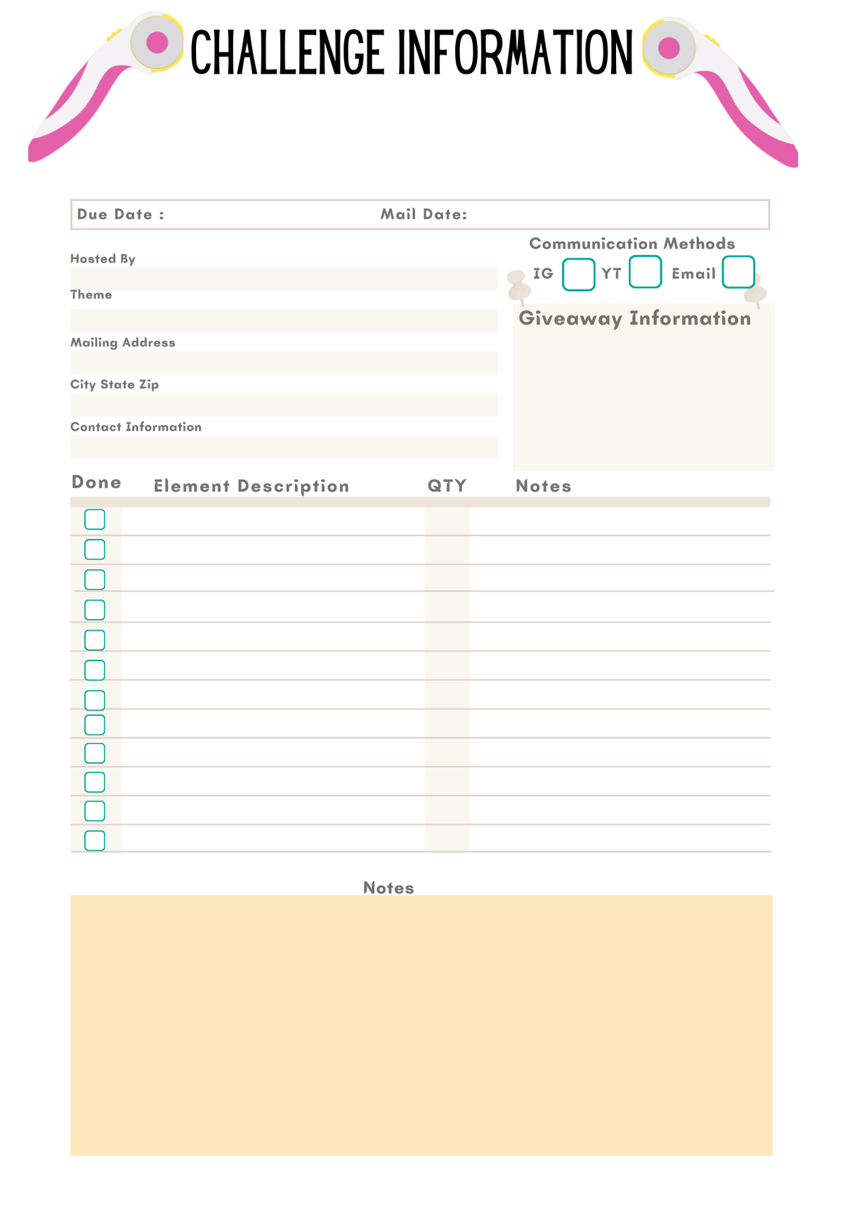 The Swap Tracker Journal – Digital Download | Happy Mail & Craft Swap Organizer