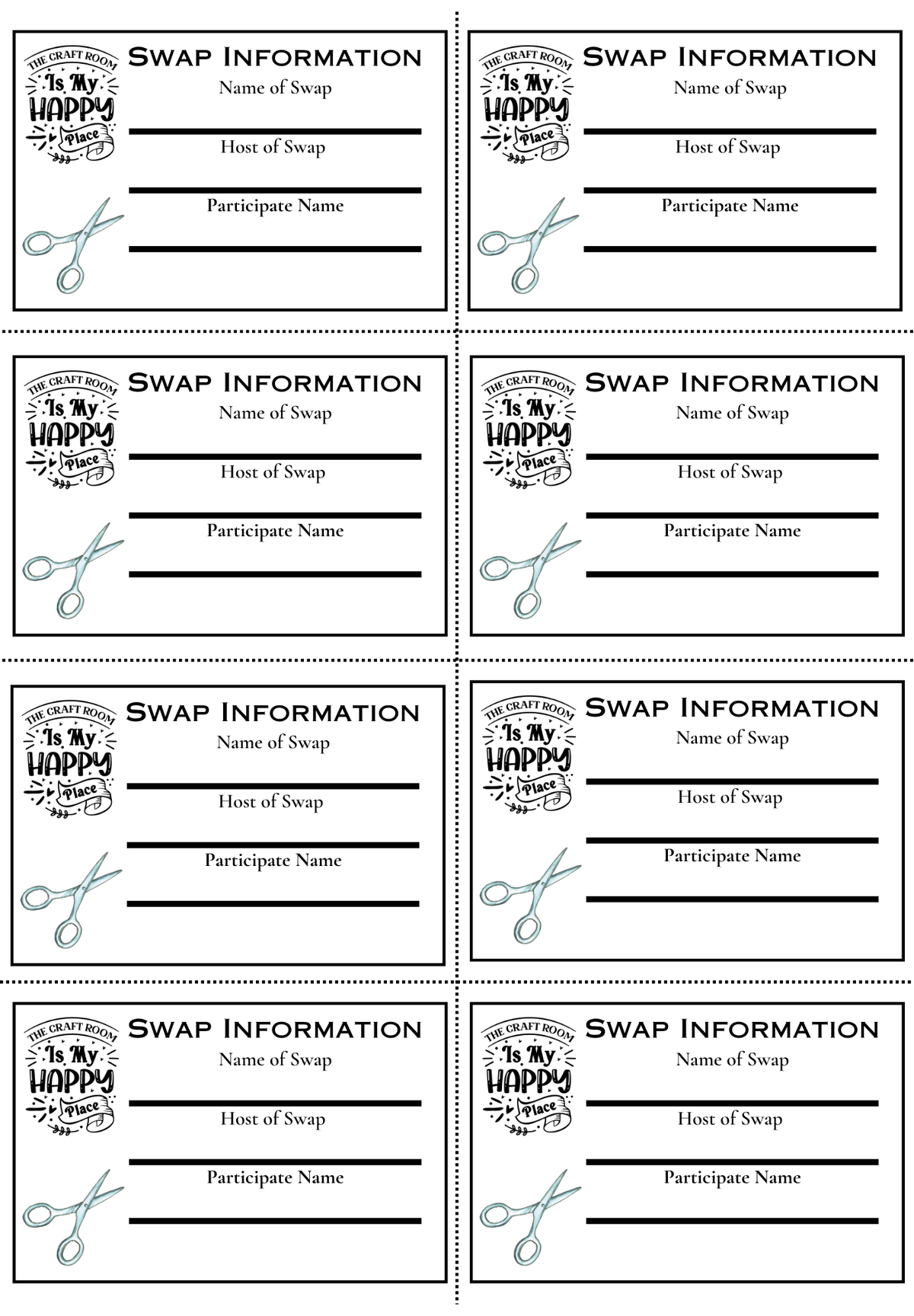 The Swap Tracker Journal – Digital Download | Happy Mail & Craft Swap Organizer