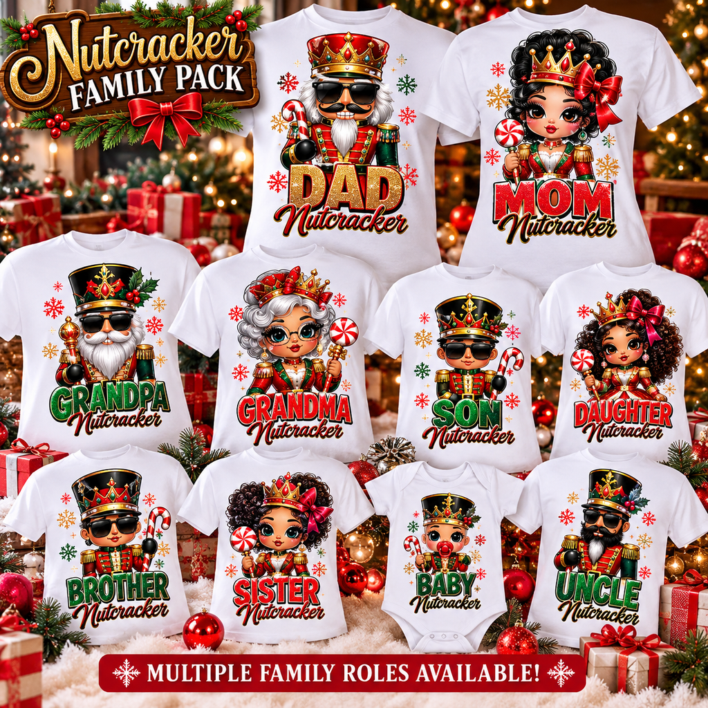 🎄 Christmas Family Fun Packs | Mix & Match Holiday T-Shirts or DTF Transfers | Custom Family Matching Shirts