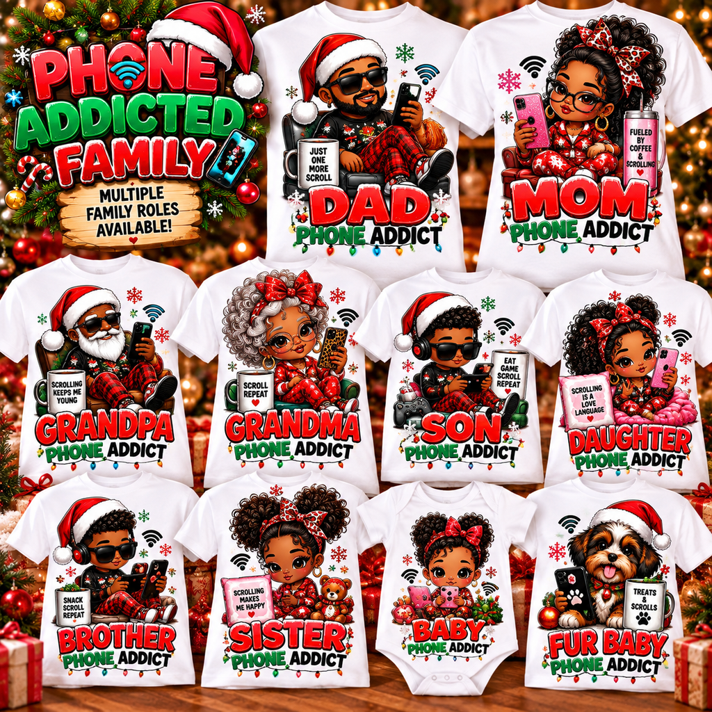 🎄 Christmas Family Fun Packs | Mix & Match Holiday T-Shirts or DTF Transfers | Custom Family Matching Shirts